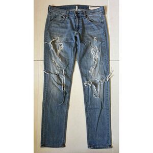 RAG & BONE - Women's THE DRE in ROSSLYN Distressed Jeans - Size‎ 27